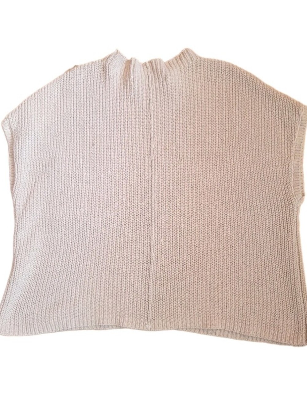 Free People Beach Beige Sleeveless Knit Pocket Pullover Top Sz M - Picture 5 of 5